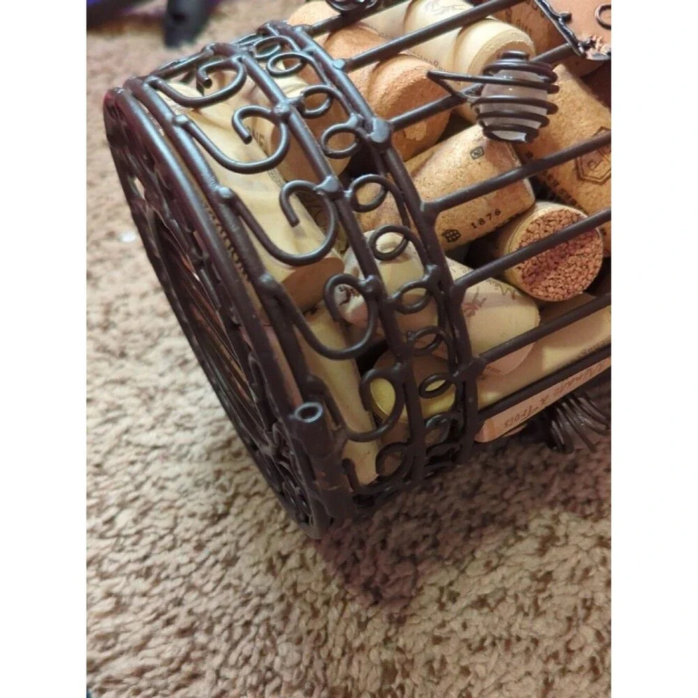 Decorative Champagne Cork Bottle Wire Cage - Bronze & Black